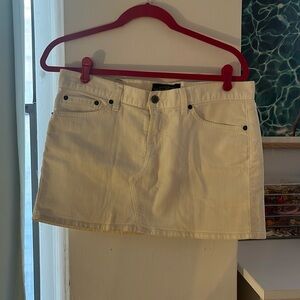 Lucky Brand white denim mini skirt